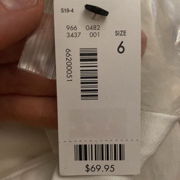 White Ideal Stretch Crop Pants, The Limited, Size 6 - Picture 5 of 6